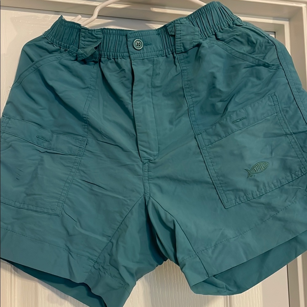 Teal Cargo Shorts